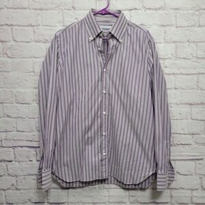 Giampaolo Purple Striped Italian Dress Shirt Mens 40-15.75‎ (L) Casual Travel